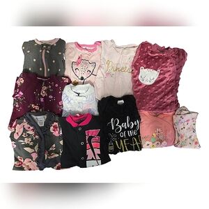 Baby Girl Sleep & Play Bundle Sizes NB to 3 Months